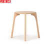 High Quality Stool Chair Modern Round Plywood Ash Veneer Ottoman Stool