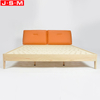 Modern Cushion Headboard Bedroom Furniture Ash Timber Wooden Bed