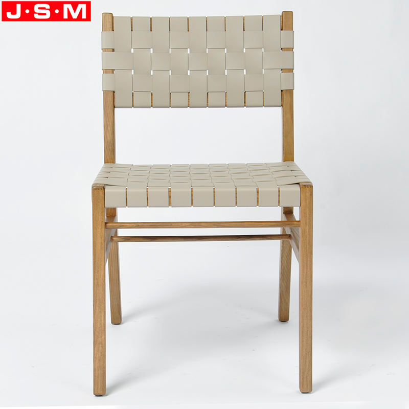 Synthetic Leather Imitation Leather Belt Seat Timber Frame Dining Room Chair