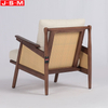 Popular Newest Household Ash Wood Armchair Fabric Upholstery Lounge Chair