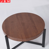 Modern Design Living Room Furniture Iron Legs Solid Timber Table Top Coffee Table