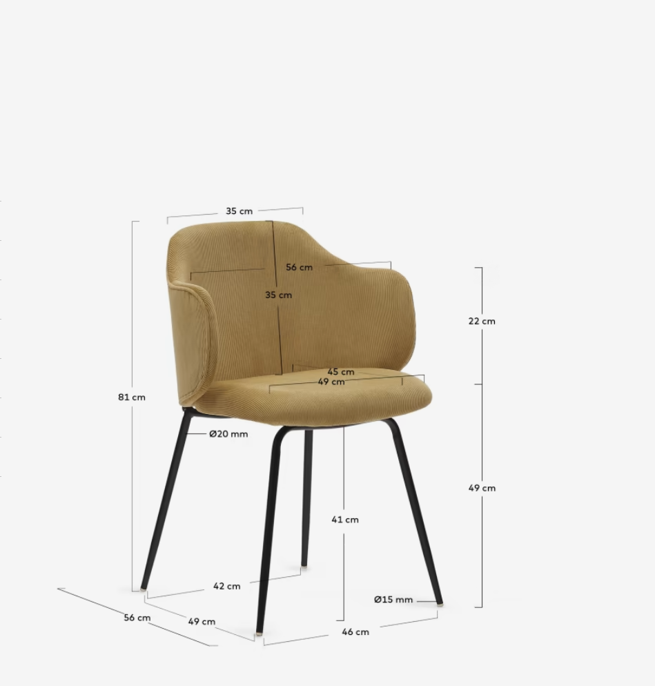 Metal Legs Base Armchair