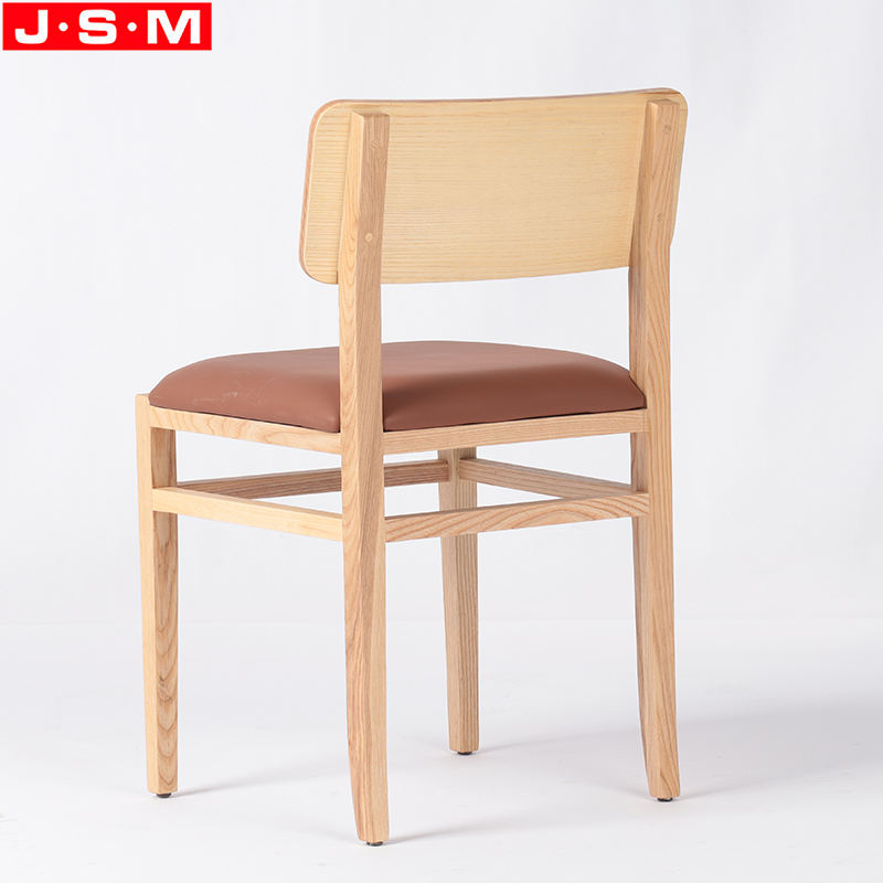 Black American Ash Frame Pu Fabric Upholstery Seat Pad Dining Chairs