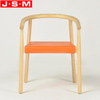 Factory Wholesaler Chair With Cushion Seat Yellow Wooden Dining Chairs
