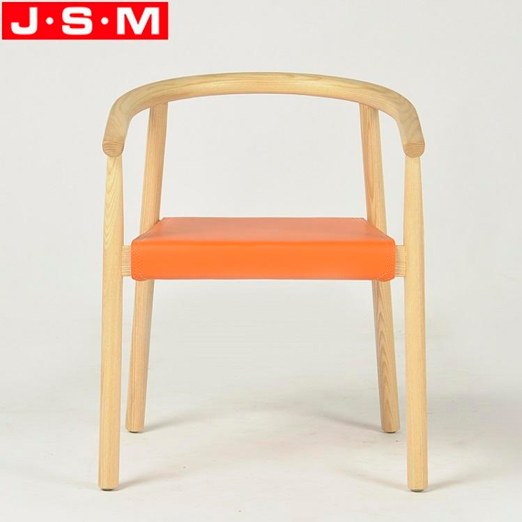 Factory Wholesaler Chair With Cushion Seat Yellow Wooden Dining Chairs
