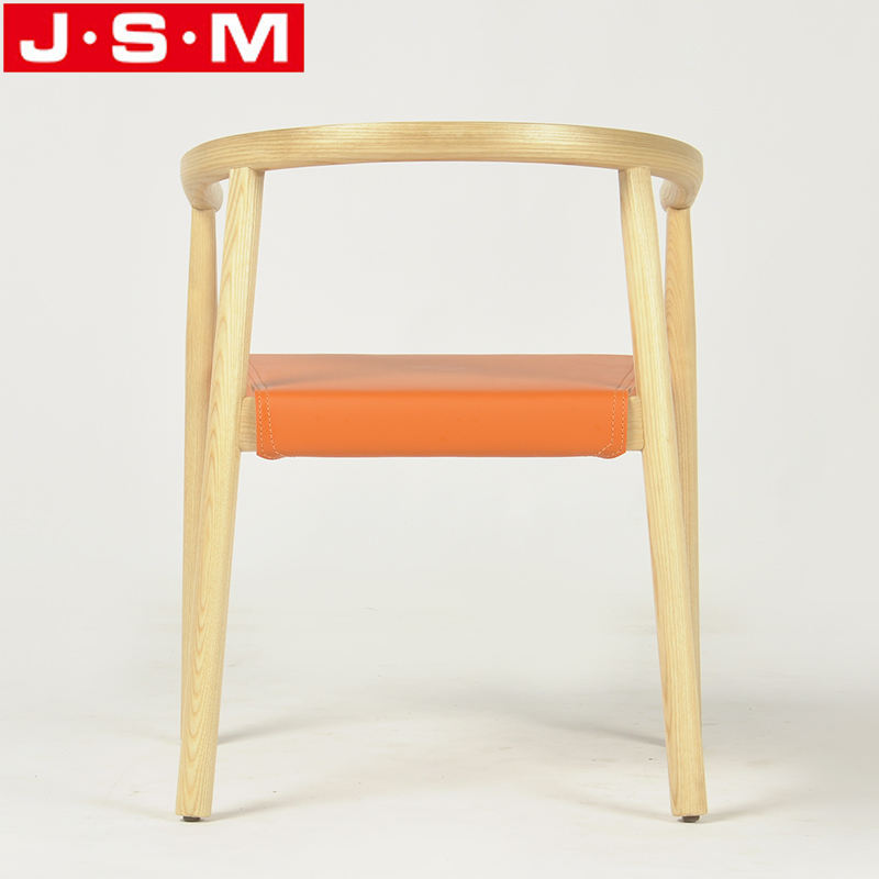 Factory Wholesaler Chair With Cushion Seat Yellow Wooden Dining Chairs