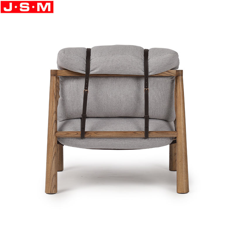 Nordic Living Room Chair Wool Fabric Luxury Single Seater Armchair