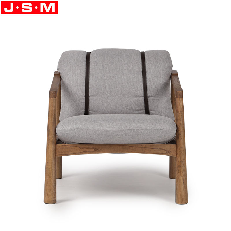 Nordic Living Room Chair Wool Fabric Luxury Single Seater Armchair