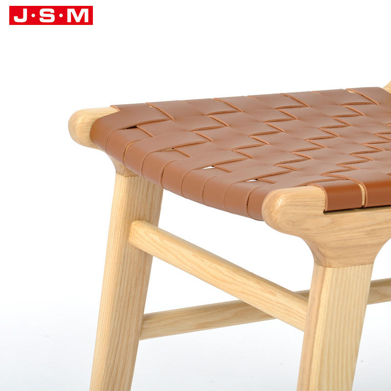 Simple Design Modern Nordic Wood Natural Faux Leather Outdoor Fabric Providers Dining Wood Chair