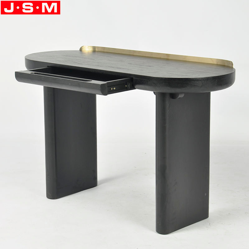 Golden Chrome Decoration 1 Drawer Writing Desk Table Computer Desk For Home Office