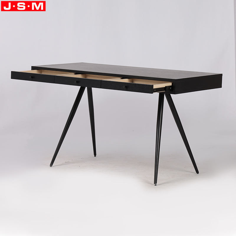 Modern Simple Commercial Metal Frame Recycled Wood Home Writing Table Office Desk