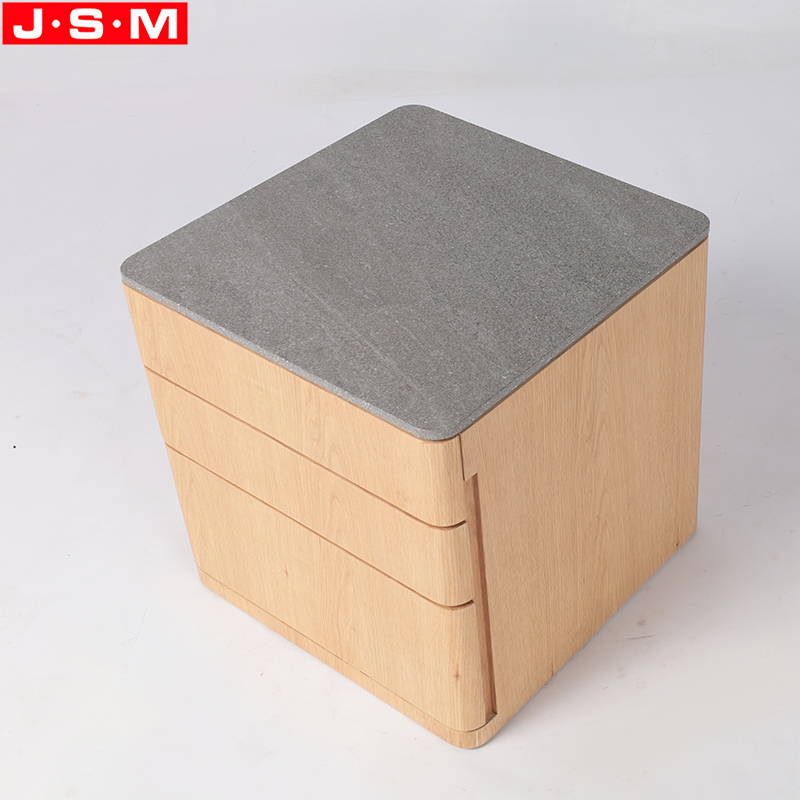 Man Made Stone Nightstand Side Table