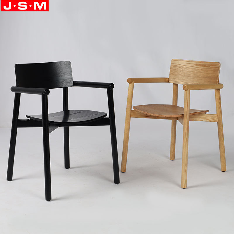 Hot Sale Veneer Back Outdoor Chair Wooden Restaurant Dining Chair With Arm