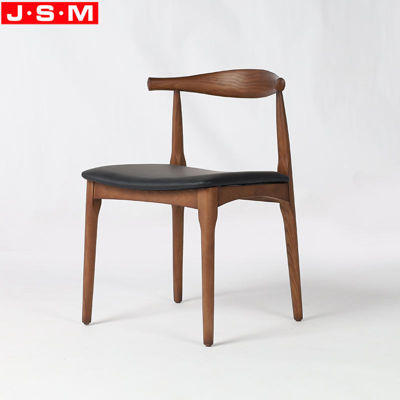 Home Furniture Fabric Cushion Seat Ash Timber Base Dining Chair