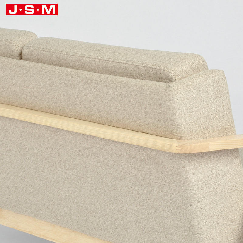 Nordic Modern L Shape Furniture Waiting Space Saver Extra Restaurante Home Wood Sofa