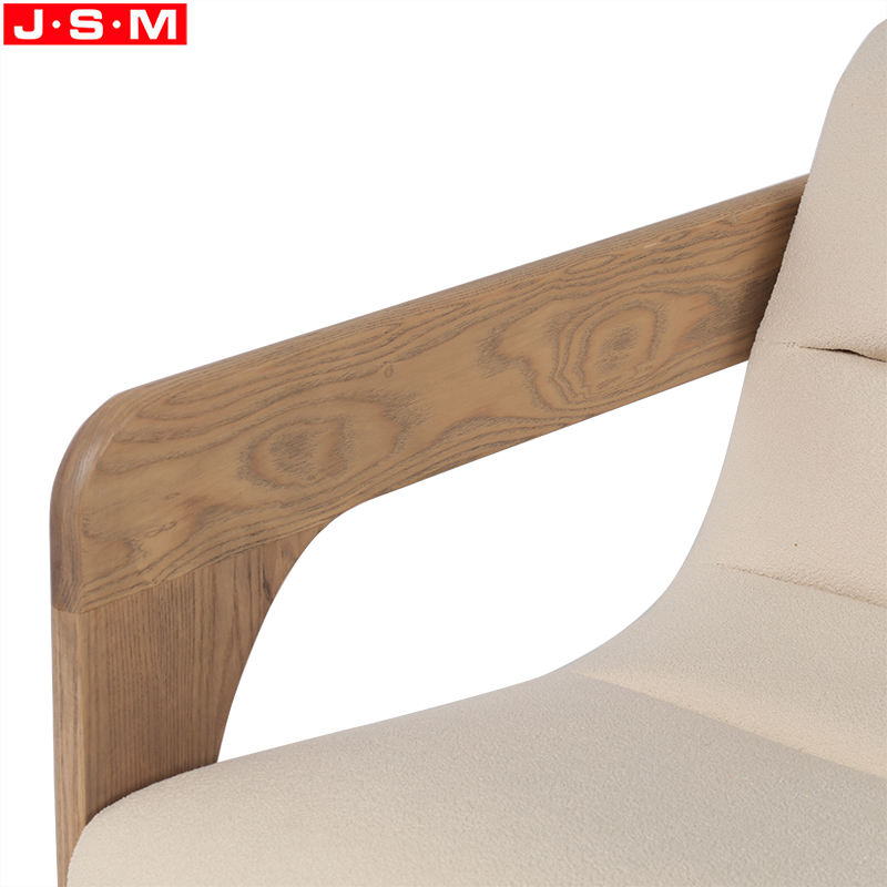 Leisure Chair Reading Chair Wood Frame Upholstered Fabric Armchair