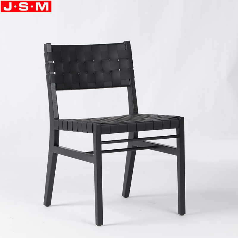 wood leather dining chairs