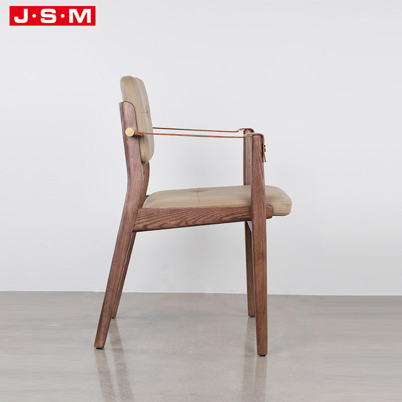 Hot Sale Modern Nature Restaurant Solid Wood Dining Chair With Arm