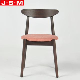 Simple Indoor Outdoor Patio Hotel Dining Room Back Wooden Frame Dining Chair