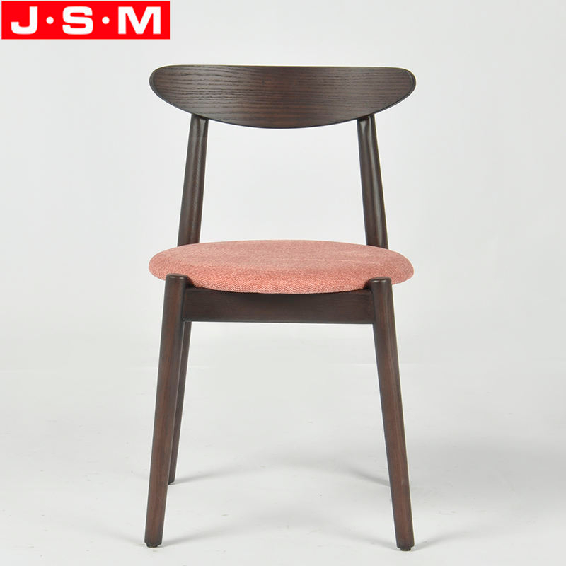 Simple Indoor Outdoor Patio Hotel Dining Room Back Wooden Frame Dining Chair