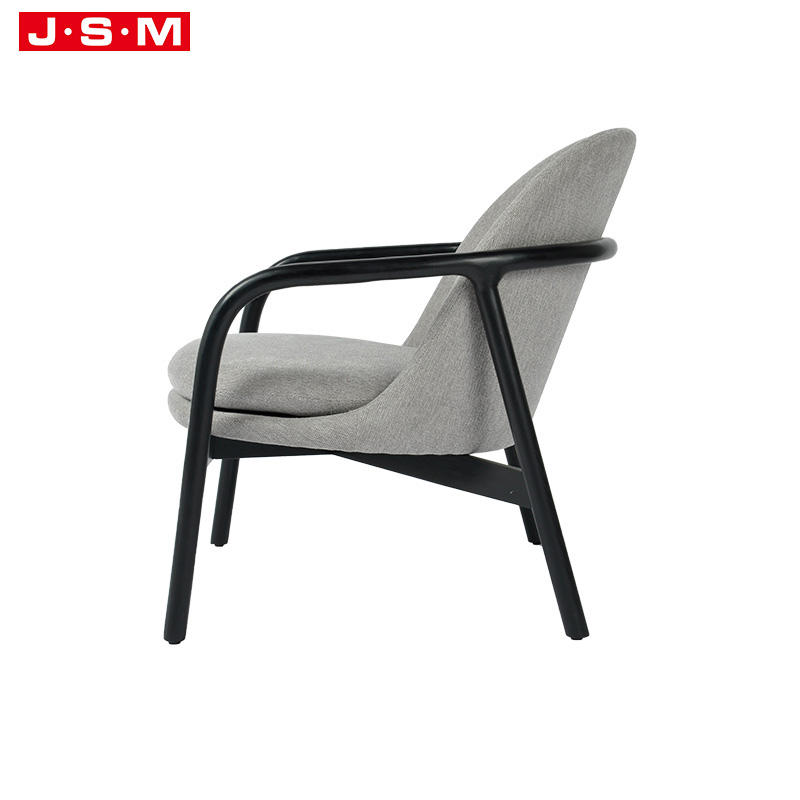Indoor Fancy Living Room Furniture Ash Solid Wood Frame Single Room Seating Armchair Chair