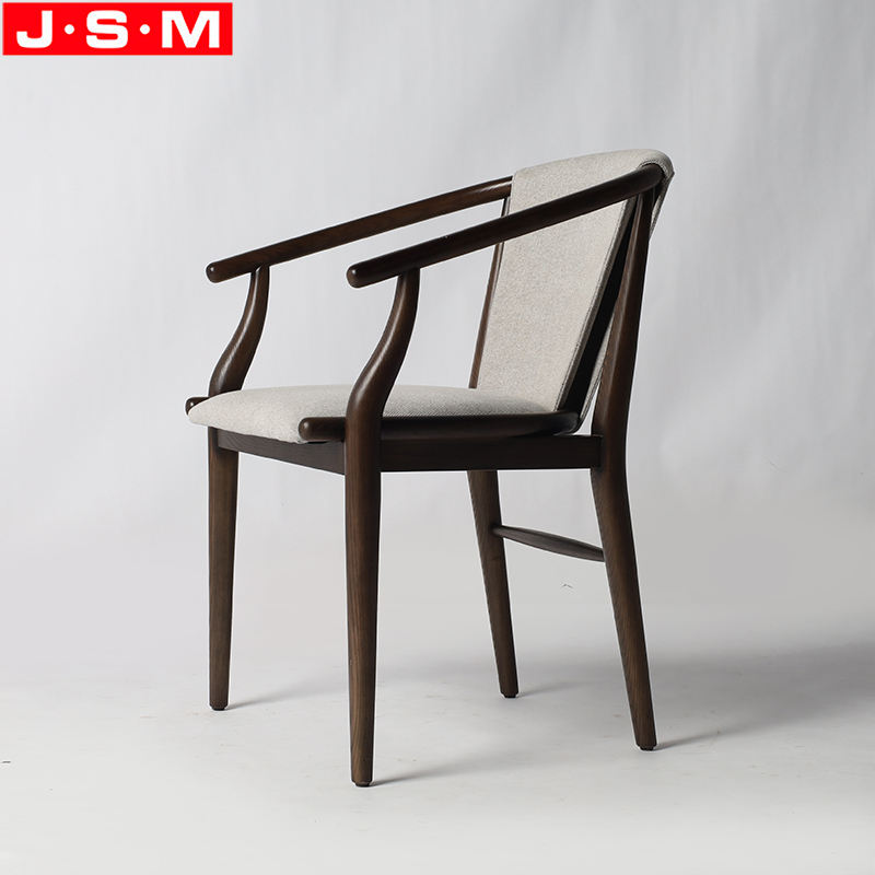 Hotel Cushion Seat Cafe Restaurant Chair Home Solid Wood Dining Chair
