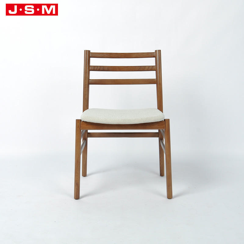 Modern Simple Cushion Seat Ash Timber Frame Wood Dining Chair