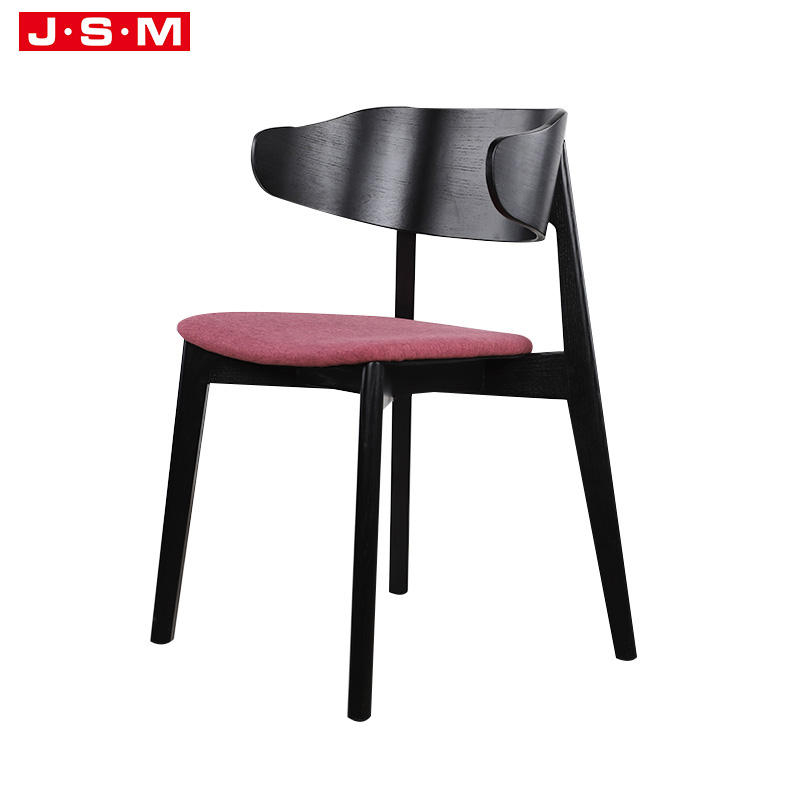 Good Quality Modern Wedding Round Ring Back Velvet Fabric Wood Cushioned Armless Restaurant Dining Chair