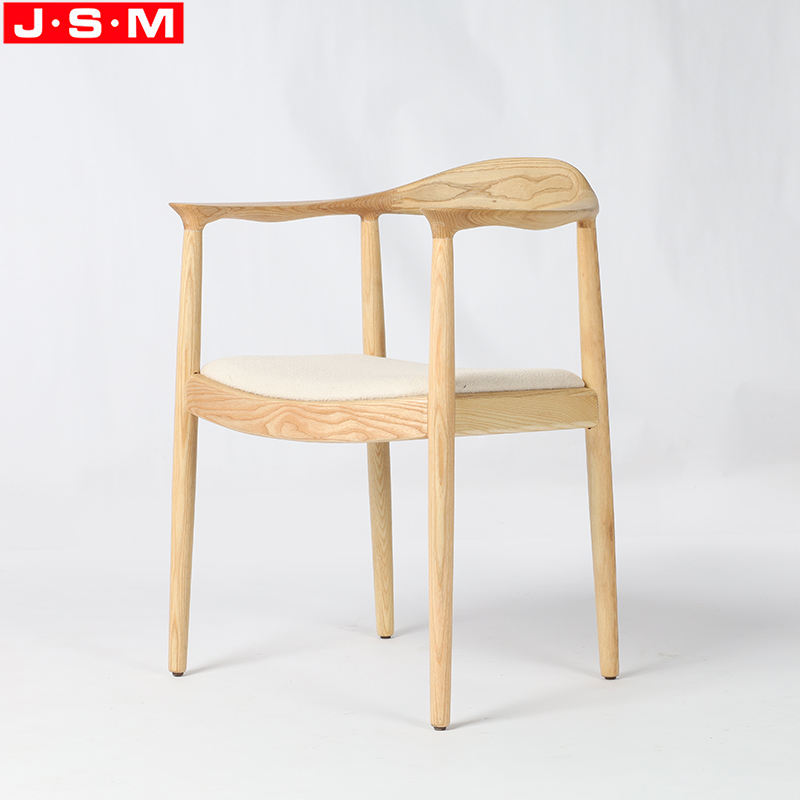 Modern Luxury Cushion Seat Brown Nordic Style Wood Kitchen Room Dining Chairs