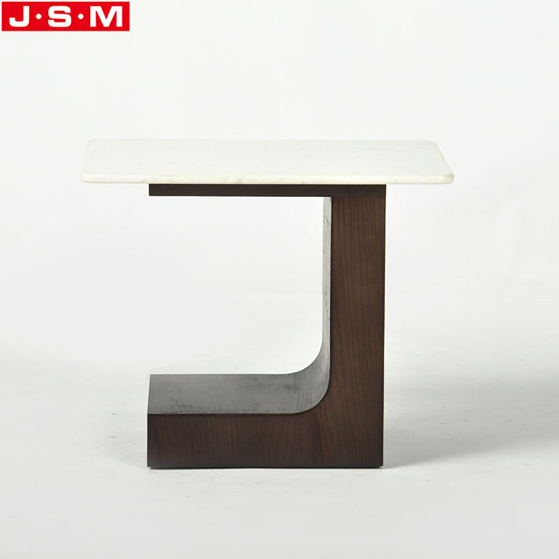 Simple Coffee Side Table Living Room Wooden Wood Artificial Marble Table Top Coffee Tables