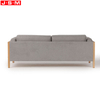 Modern Living Room Furniture Sofa Set Nordic Style Ash Frame Fabric Upholstered Rattan Armrest Sofa