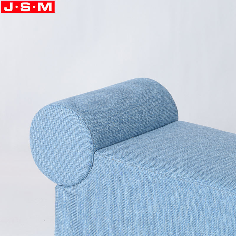 Modern Design Home Furniture Bench Blue Fabric Comfortable Benche