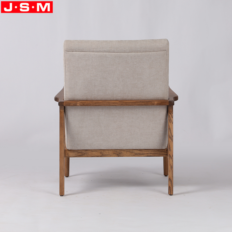 Wooden Legs White Armchair