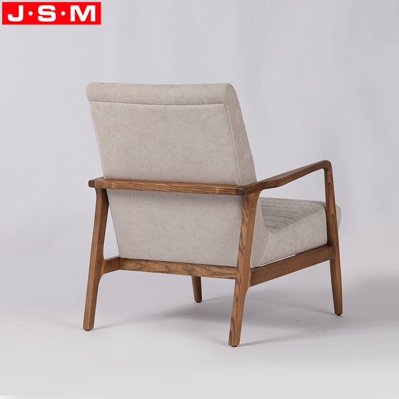 Wooden Legs White Armchair