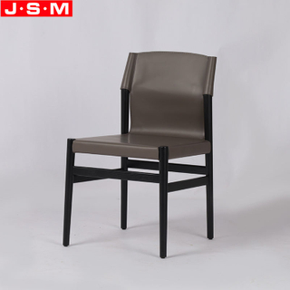 High Quality Hard PU Dining Room Chair Saddle Leather Dinning Chair