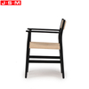 Simple Modern Paper String Woven Wood Dining Room Furniture Chair