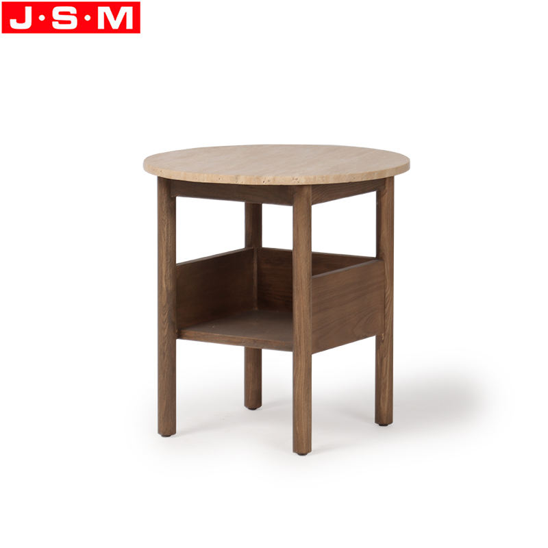 Living Room Wholesale Modern Base In Ash Wood Side End Coffee Tea Table With 1 Drawer