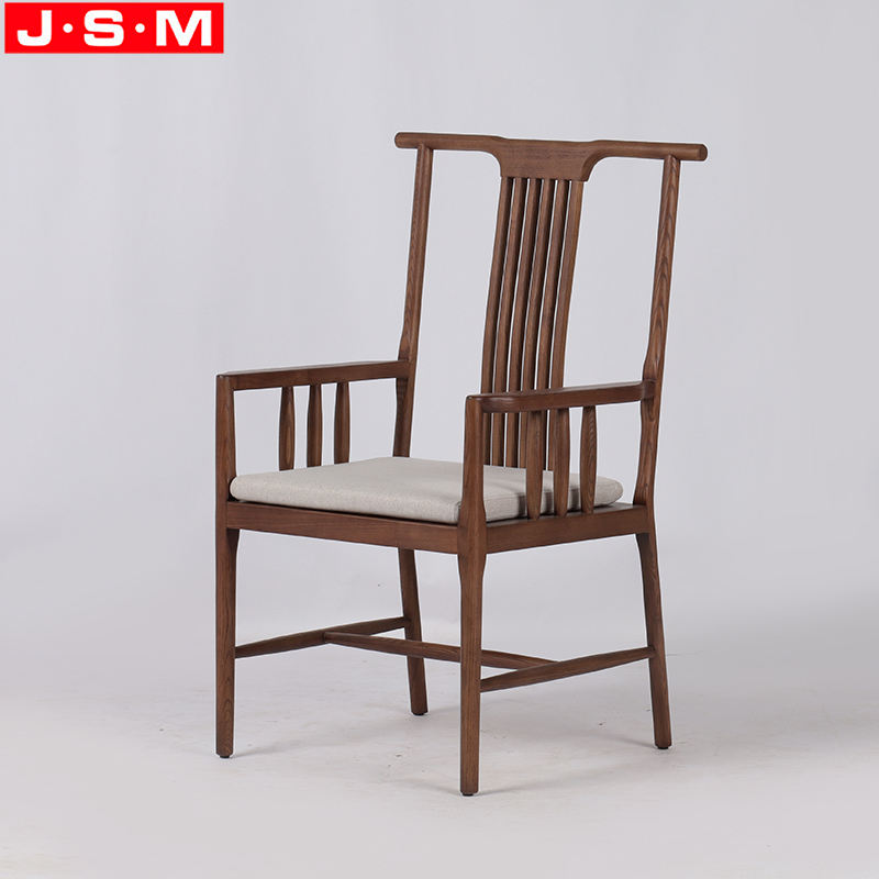 Removeable Seat Pad Dining Chair Household Wood Frame Dining Chairs