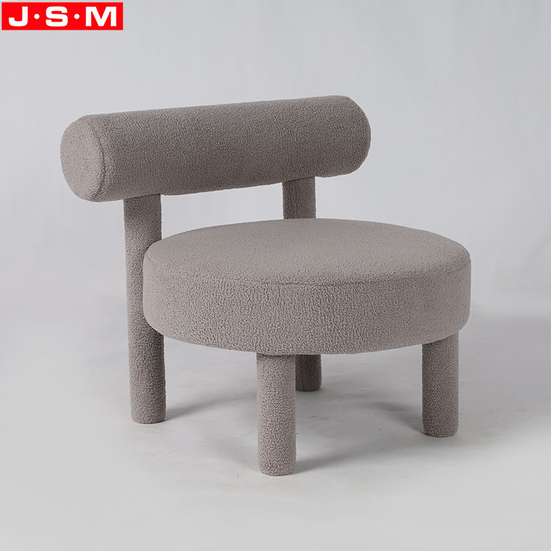 Metal Antique Upholstered Lounge Chair Living Room Fabric Leisure Chairs