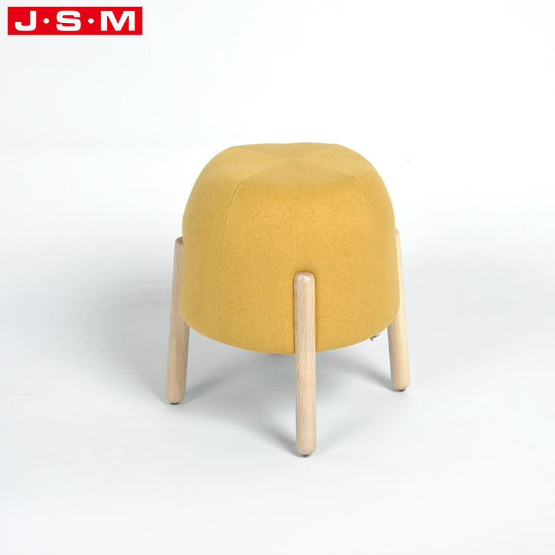 Top Selling Yellow Ottoman Bench Stool Wood Long Velvet Office Home Goods Puff Footstool Ottoman