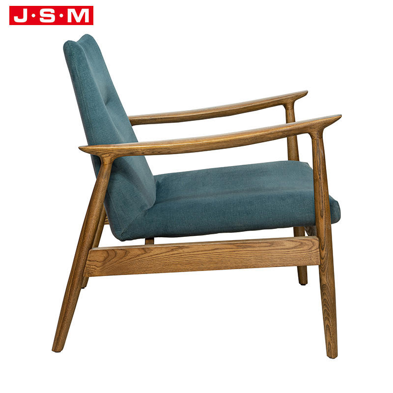 High Quality Modern Upholstery Oversized Wooden Dining Chair Fancy Fabric Armchair