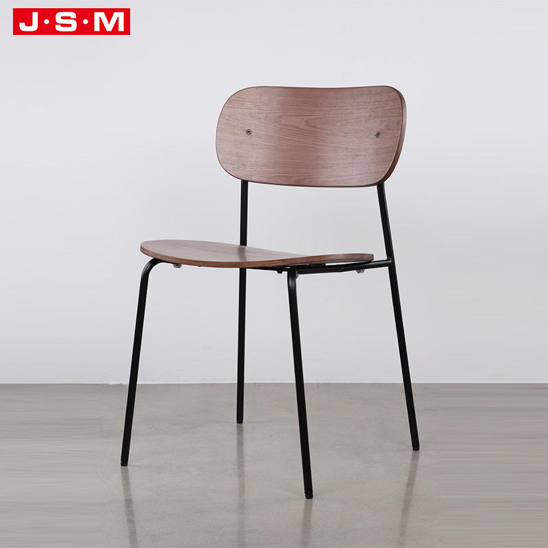 New Products Small Round High Back Soft Buff Wooden Dining Chair