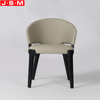 Classic Half Curved Back Living Furniture Minimalist Wood Arm Dining Chair
