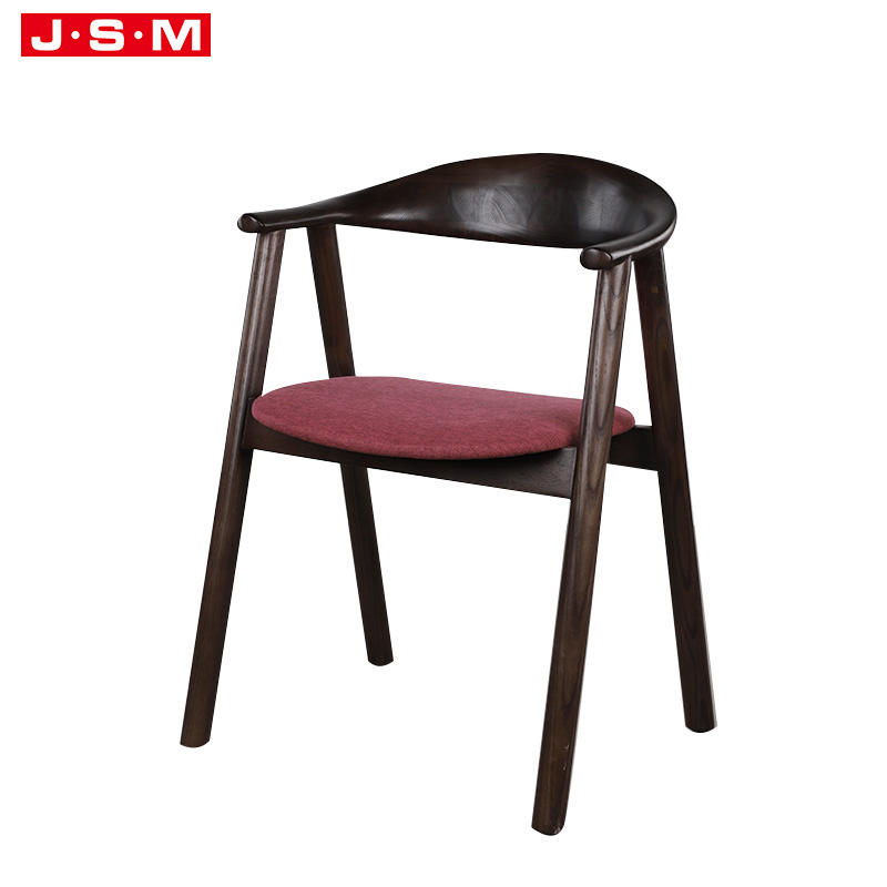 Modern Brown Wood Furniture Metal Dining Chair Low Back Dining Chair