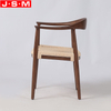 Wholesale Paper Rope Woven Wood Dining Chairs Restaurant Dining Chair