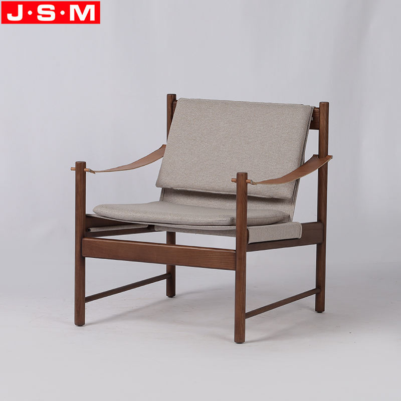 Modern Creative Designed Fabric Pu Belt Arm Leisure Armchair For Camping