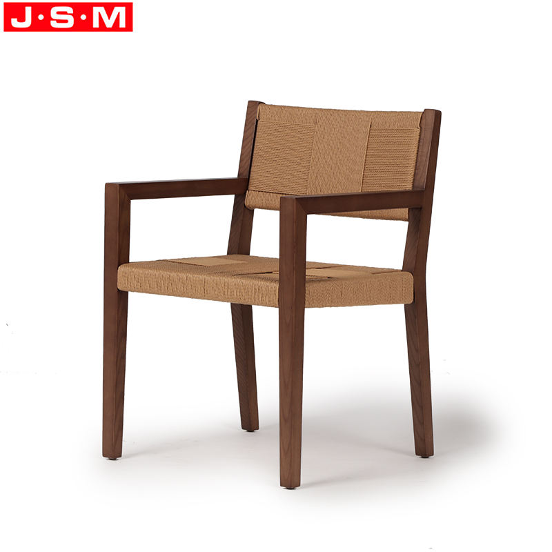 Wholesale Restaurant Dining Room Ash Wood Dining Chair With Armrest