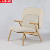 Relaxation Foam And Fabric Cushion Modern Livingroom Armchair With Wooden Frame