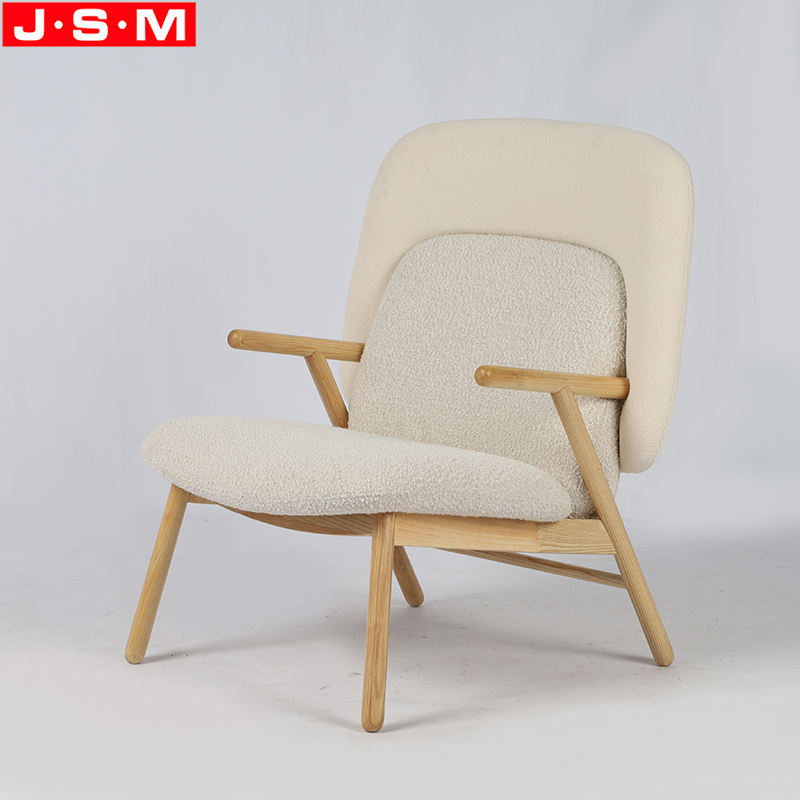 Relaxation Foam And Fabric Cushion Modern Livingroom Armchair With Wooden Frame