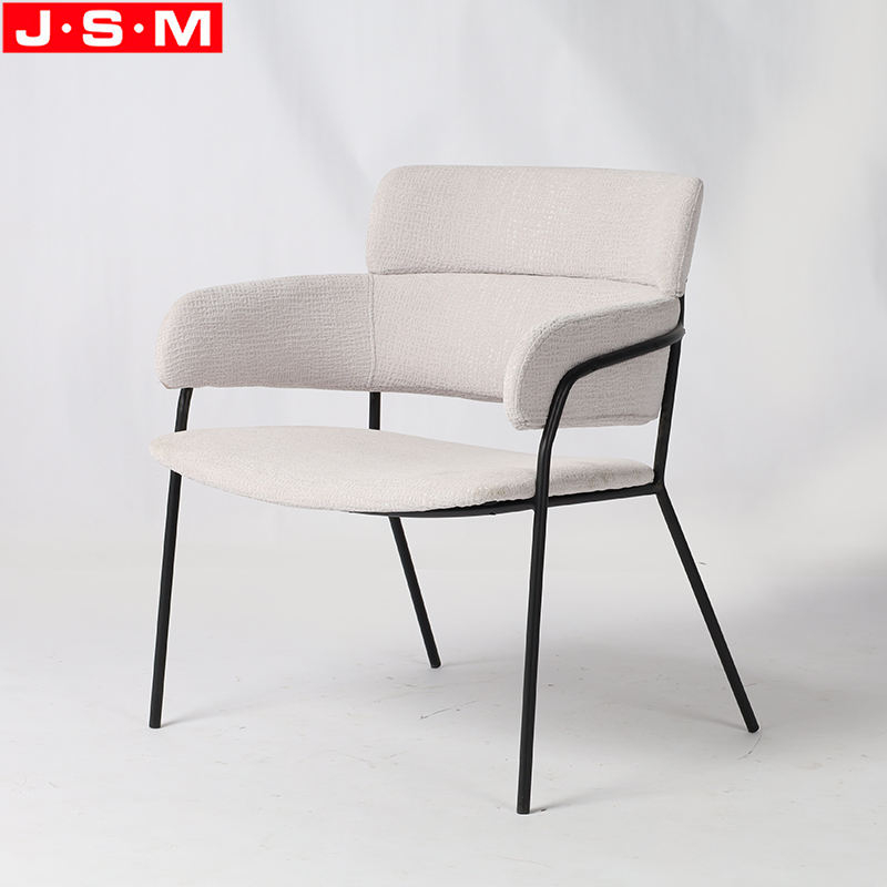 Hot Selling Dining Living Room Armchair Metal Legs Cushion Seat Armchair
